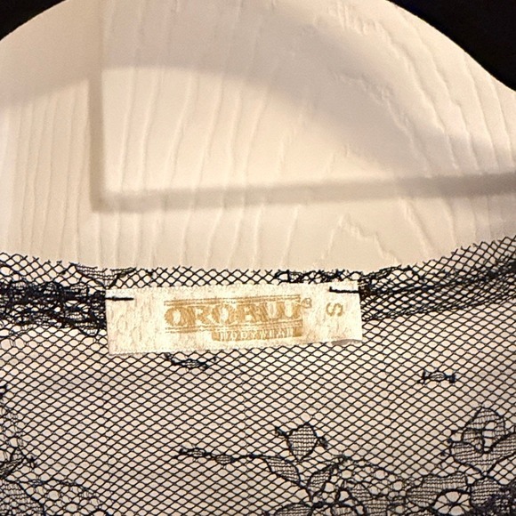Oroblu Bodywear Women's Long Sleeve Lace Top Size Small - Picture 3 of 6